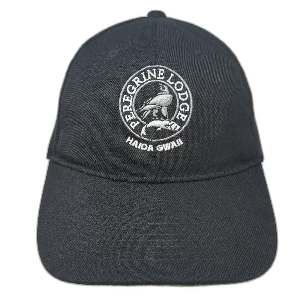 AJM Baseball Cap Black One Size Peregrine Lodge Haida Gwaii Strapback Hat